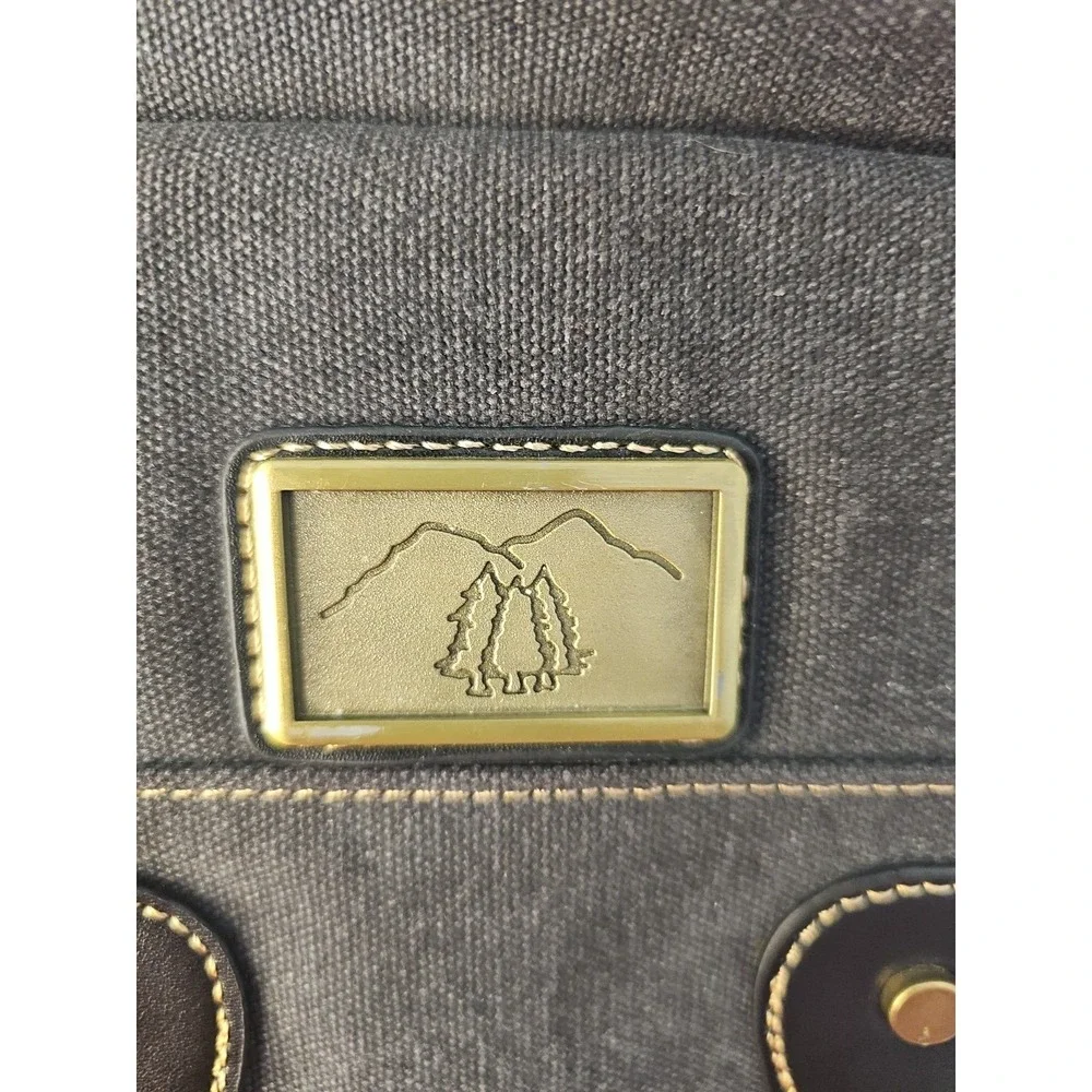 Prarie Schooner Unisex Crossbody Bag Black Canvas Heavy Duty‎ Multi Pocket